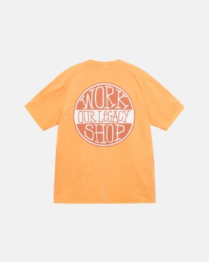 Apricot Stussy Our Legacy Dot Pigment Dyed Tee | PSDQO-9570