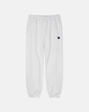 Ash Heather Stussy 8 Ball Embroidered Pant | ZNEIC-9361