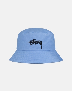 Baby Blue Stussy Big Stock Bucket Hat | GVYPL-0841