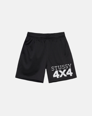 Black Stussy 4x4 Mesh Short | NEUCV-5270