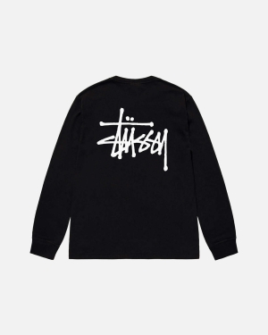 Black Stussy Basic Ls Tee | RDWON-3051