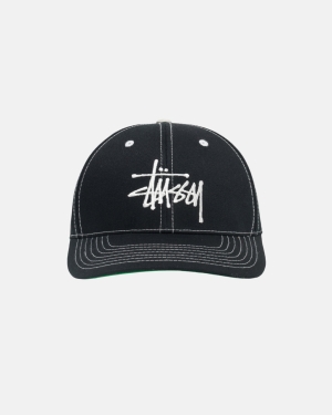 Black Stussy Basic Structured Low Pro Cap | KYTMC-8706