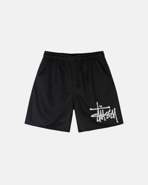 Black Stussy Big Basic Mesh Short | IZAJQ-7398