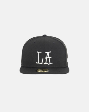 Black Stussy La New Era Cap | AEDNL-0638