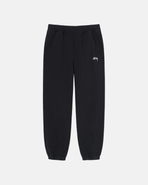 Black Stussy Overdyed Stock Logo Sweatpant | MFPIJ-7461