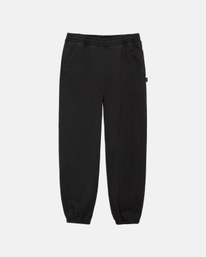 Black Stussy Pigment Dyed Fleece Pant | SLGIP-0256