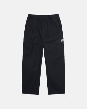 Black Stussy Ripstop Cargo Beach Pant | DGRHZ-9538