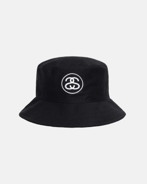 Black Stussy Ss Link Deep Bucket Hat | XDOBT-9431