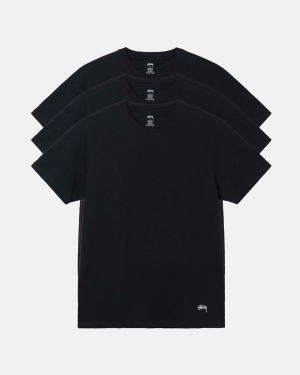 Black Stussy Undershirt - 3 Pack | CFLRY-1960