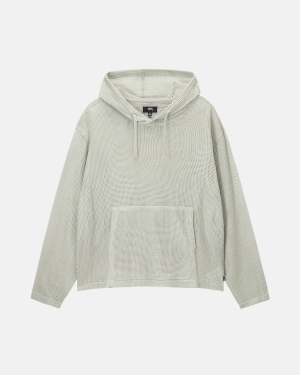 Bone Stussy Cotton Mesh Hoodie | OWQRT-8734