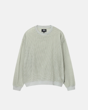 Bone Stussy Cotton Mesh Ls Crew | MEOGC-7321