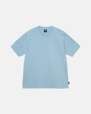 Lt. Blue Stussy Heavyweight Pigment Dyed Crew | AJOGK-7516