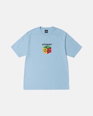 Sky Blue Stussy S64 Pigment Dyed Tee | BRKVO-2078