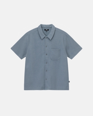 Slate Stussy Crepe Jersey Shirt | ARXYE-1608