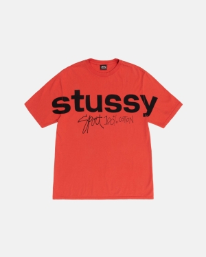 Tomato Stussy Sport 100% Pigment Dyed Tee | KPBGJ-5230