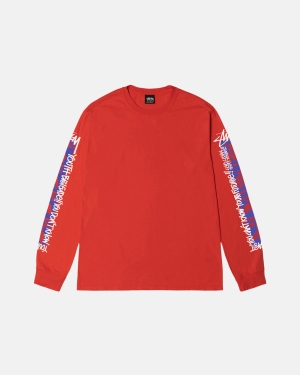 Tomato Stussy Youth Brigade Pigment Dyed Ls Tee | KZDQU-6857