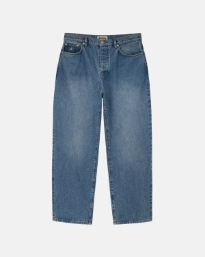 Washed Blue Stussy Denim Big Ol' Jean | MWHFD-5876