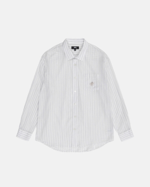 White Stussy Lightweight Classic Shirt | PRIGZ-1953